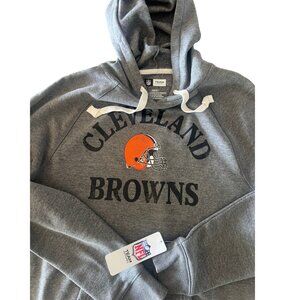 NWT Ultra Game NFL Cleveland Browns Hoodie Mens Medium Heather Gray Pullover